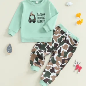Boys 2-piece Set Long Sleeve Graphic Tee, Jogger Pants
