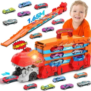 Dinosaur 3-In-1 Transport Truck Car Toys  Boys Age 3+