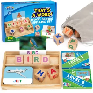 Spelling Games with Flash Cards, Montessori Toys