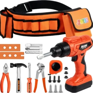 JOYFY 19Pcs Kids Tool Set with Construction Belt