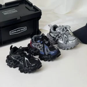 Leather Girl's Running Shoes and Boys' Casual Lace-up
