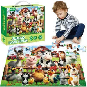 Floor Puzzles for Kids, 48pcs Farm Animals Puzzles